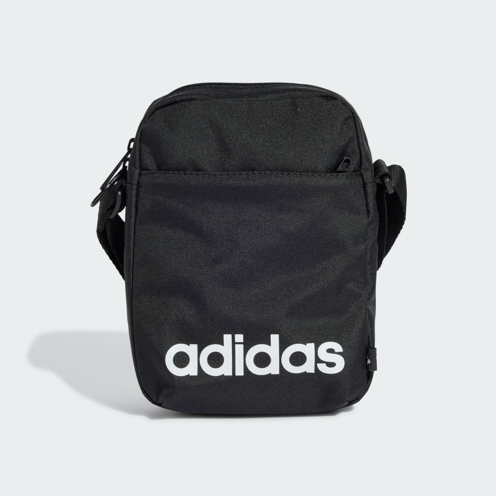 【ADIDAS】LINEAR ORG 側揹包 斜揹包 運動小包 中 黑色-JE8341