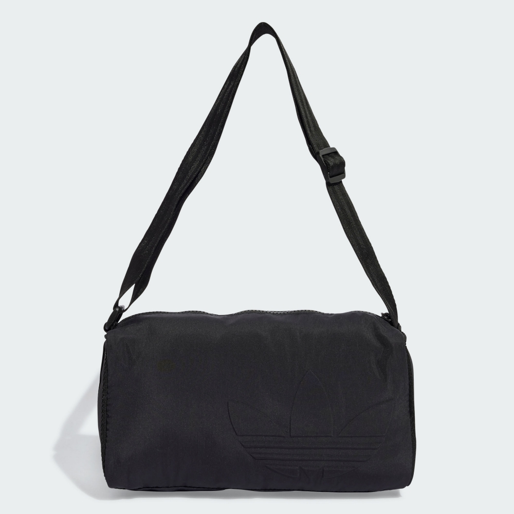 【ADIDAS】MINI DUFFLE 斜揹包 男女款 迷你健身包 運動包 黑色-JC6090