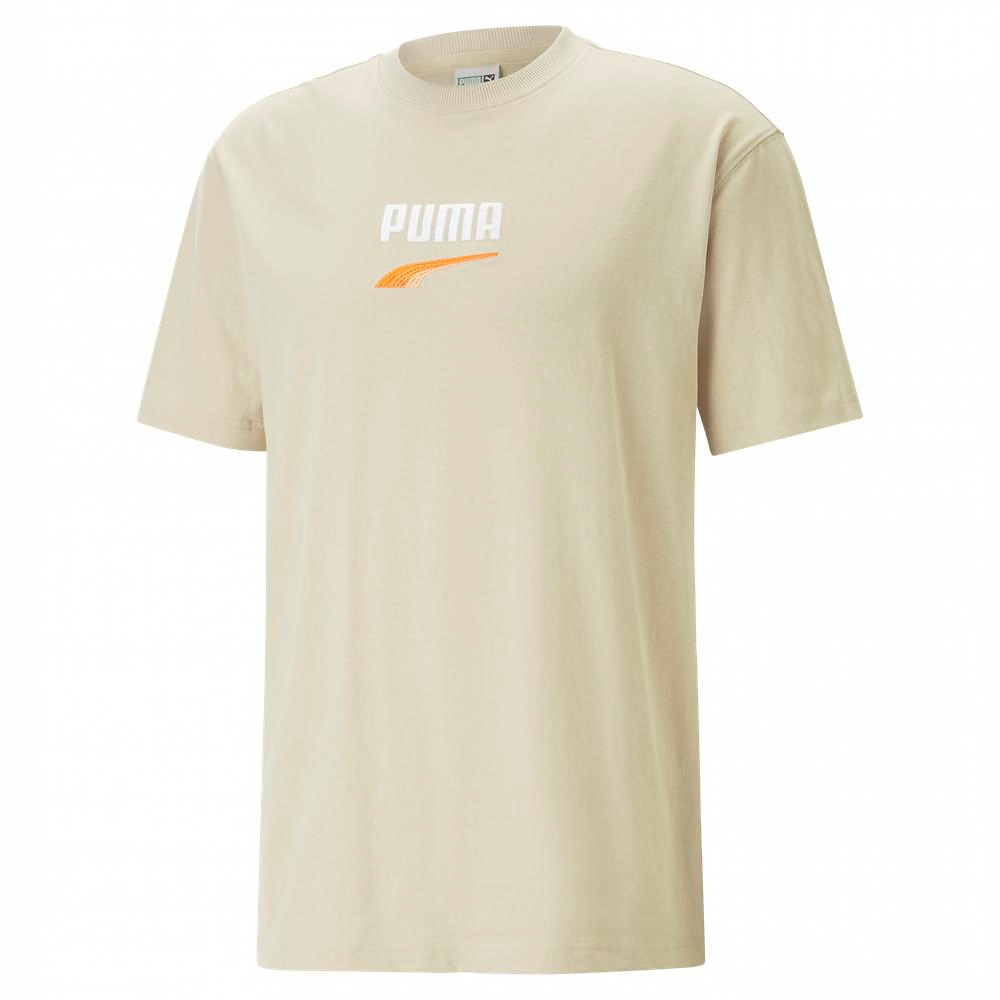 【PUMA】流行系列Downtown Logo短袖T恤 短袖上衣 男 奶茶色-53824888