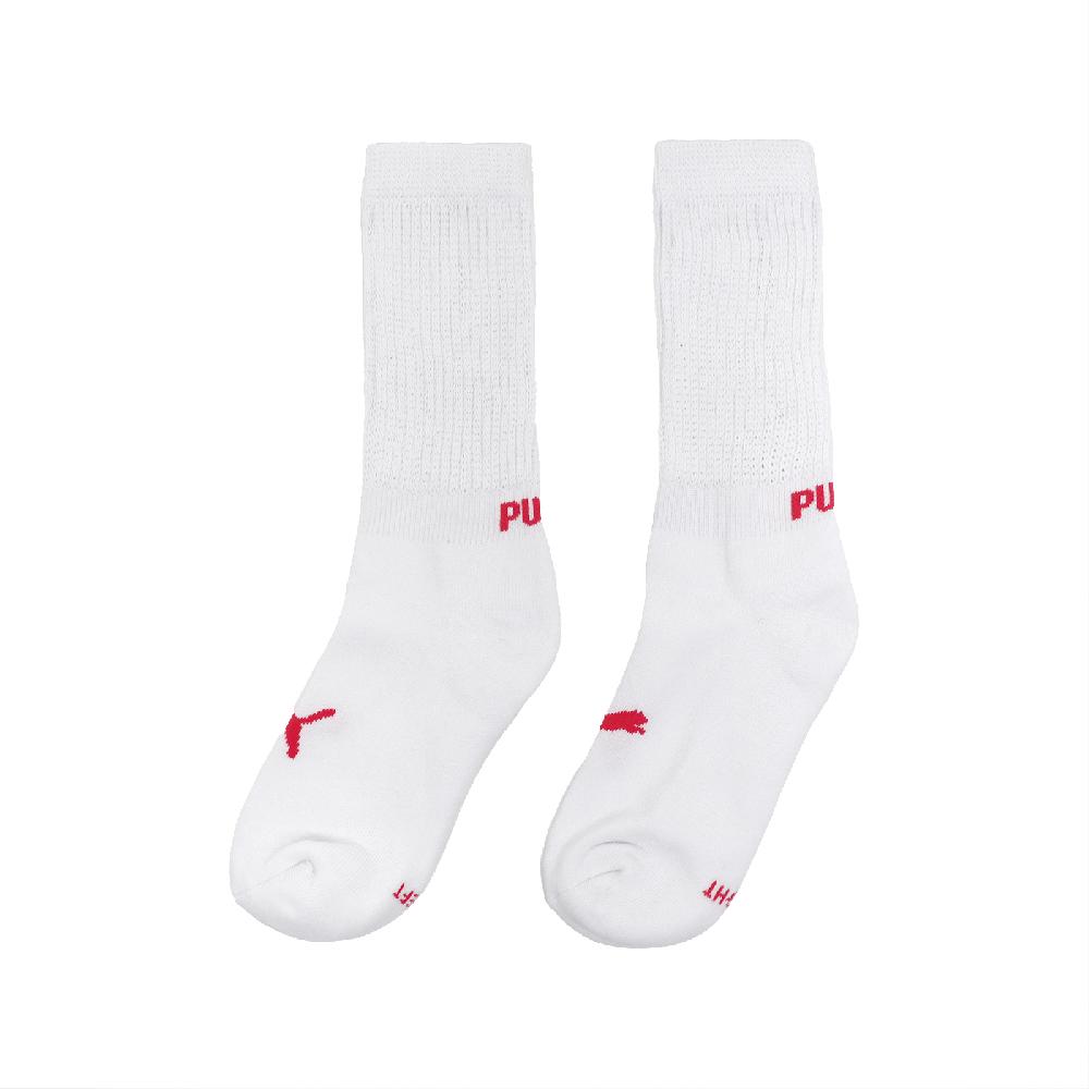 Puma 彪馬 襪子 Fashion Slouch Crew Socks 男女款 白 粉紅 長襪 厚底 台灣製 單雙 BB142703