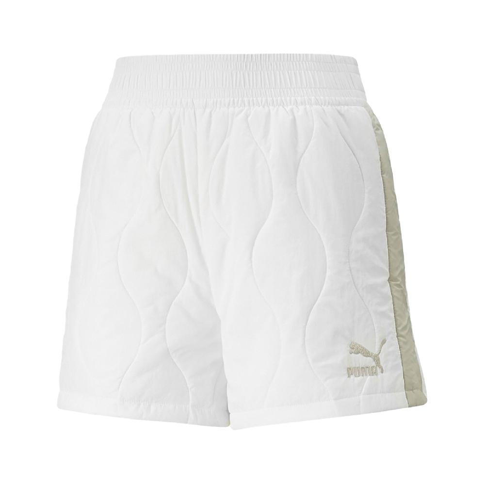 Puma 短褲 Classic Shorts 白 綠 女款 寬版 歐規 百搭 鬆緊褲頭 53894075