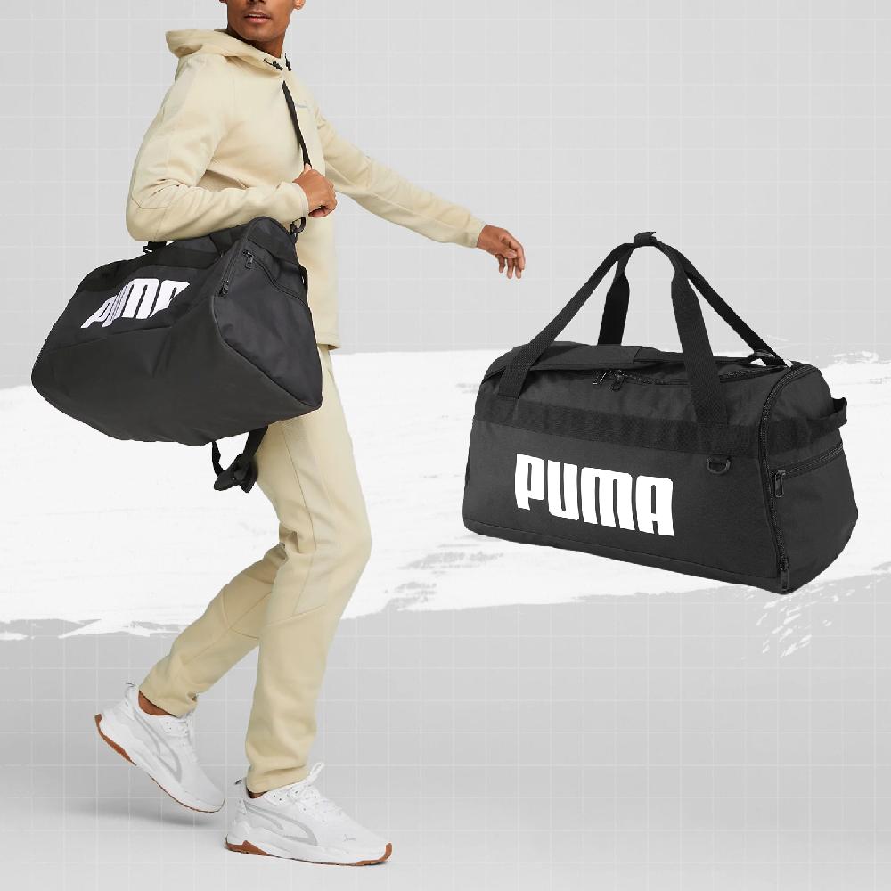 Puma 包包 Challenger M Duffle Bag 男女款 黑 行李袋 健身包 大容量 手提 肩背 07953101