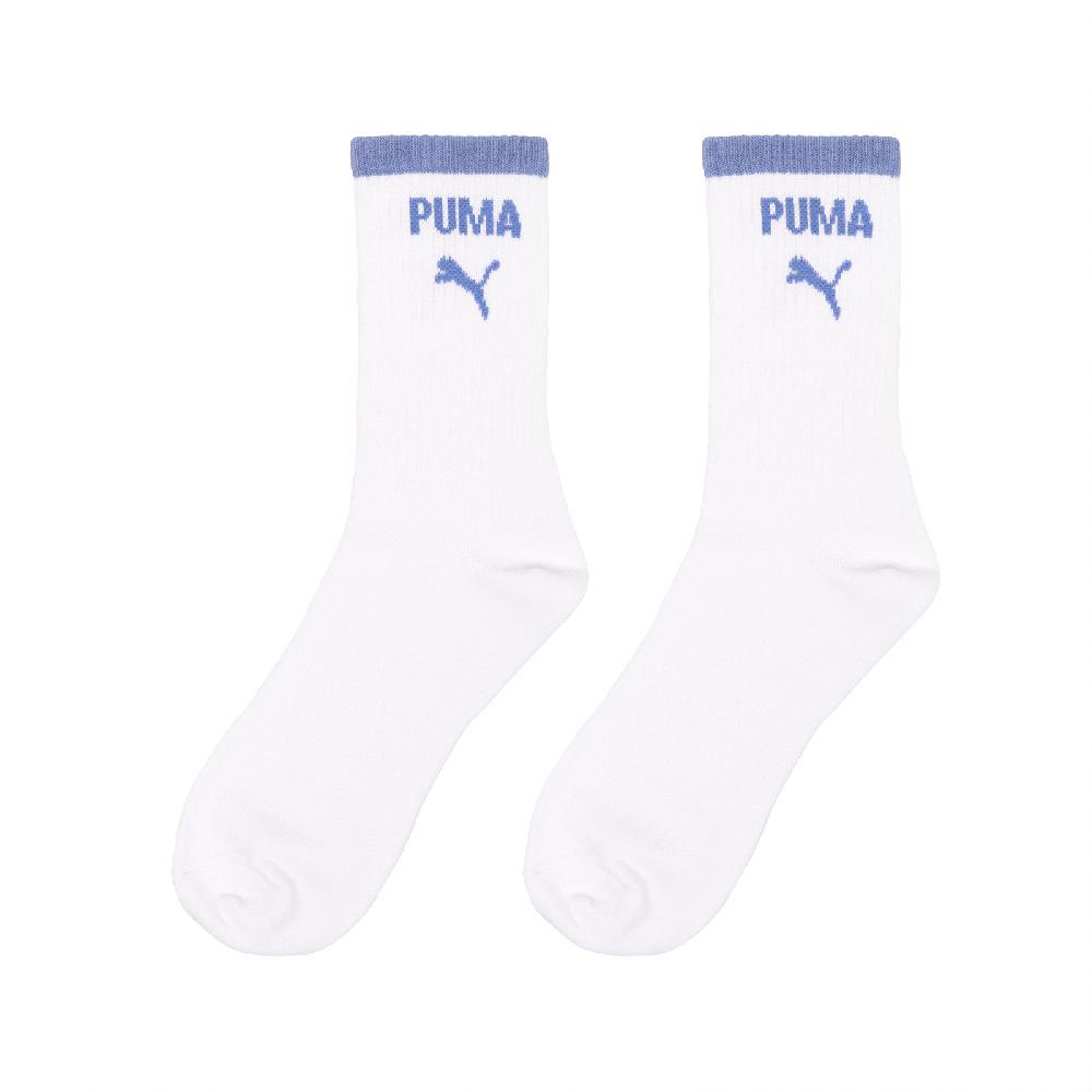 Puma 彪馬 長襪 Fashion 白 藍 中筒襪 休閒襪 襪子 單雙入 BB144504