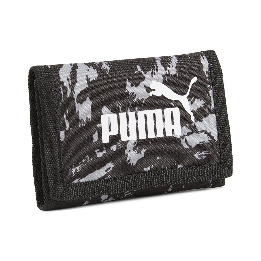 Puma 彪馬 錢包 Phase AOP Wallet 黑 灰 零錢袋 皮夾 短夾 05436407
