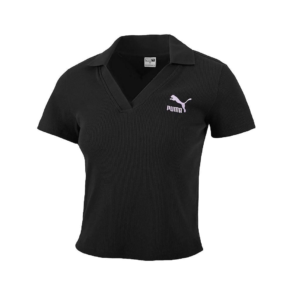 Puma 彪馬 短袖 Logo Polo Shirts 女款 黑 紫 合身 Polo衫 王淨同款 62686301
