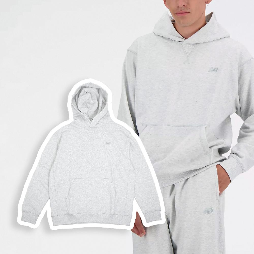 帽T Athletics French Terry 男款 灰 寬鬆 刺繡 連帽上衣 NB MT41534AHH