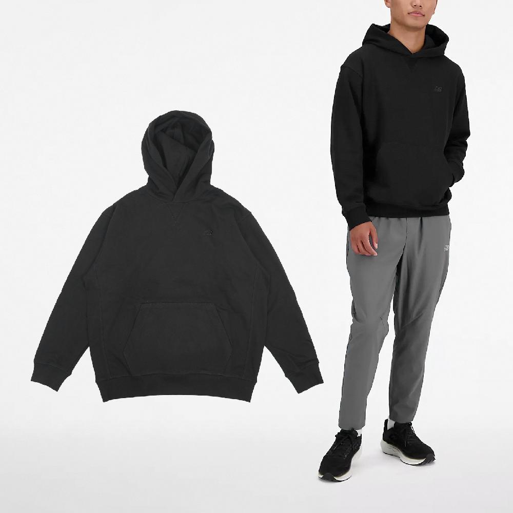 帽T Athletics French Terry 男款 黑 寬鬆 刺繡 連帽上衣 NB MT41534BK