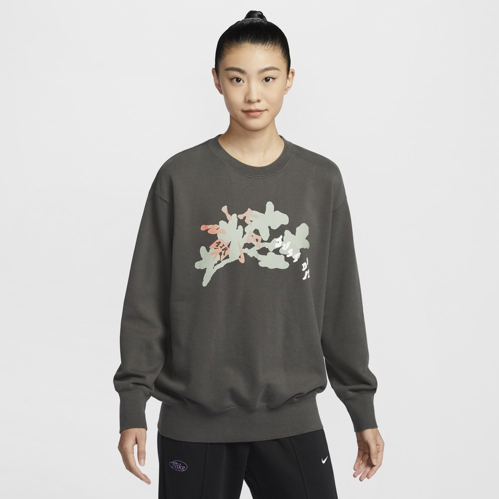 【NIKE】AS W NSW CREW OS 女 圓領套頭衫 深灰-HV8724261