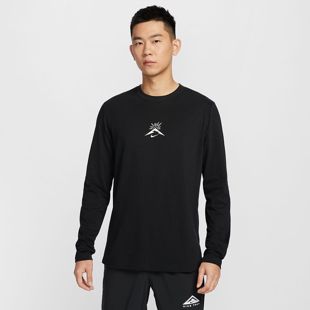 【NIKE】AS M NK DF TEE LS TRAIL SSNL 男款 長袖上衣 黑色-HJ3602010
