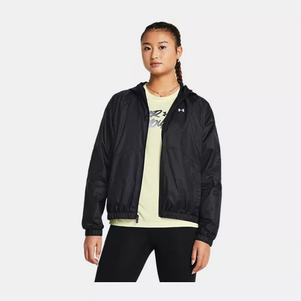 【UNDER ARMOUR】SPORT 防風外套 女 連帽 黑色-1382698-001