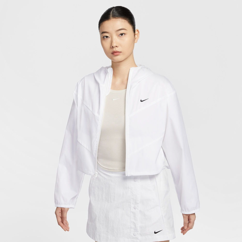 【NIKE】AS W NSW NK WR WVN LTWT HDED 女 休閒外套 連帽外套 白色-HJ1183100
