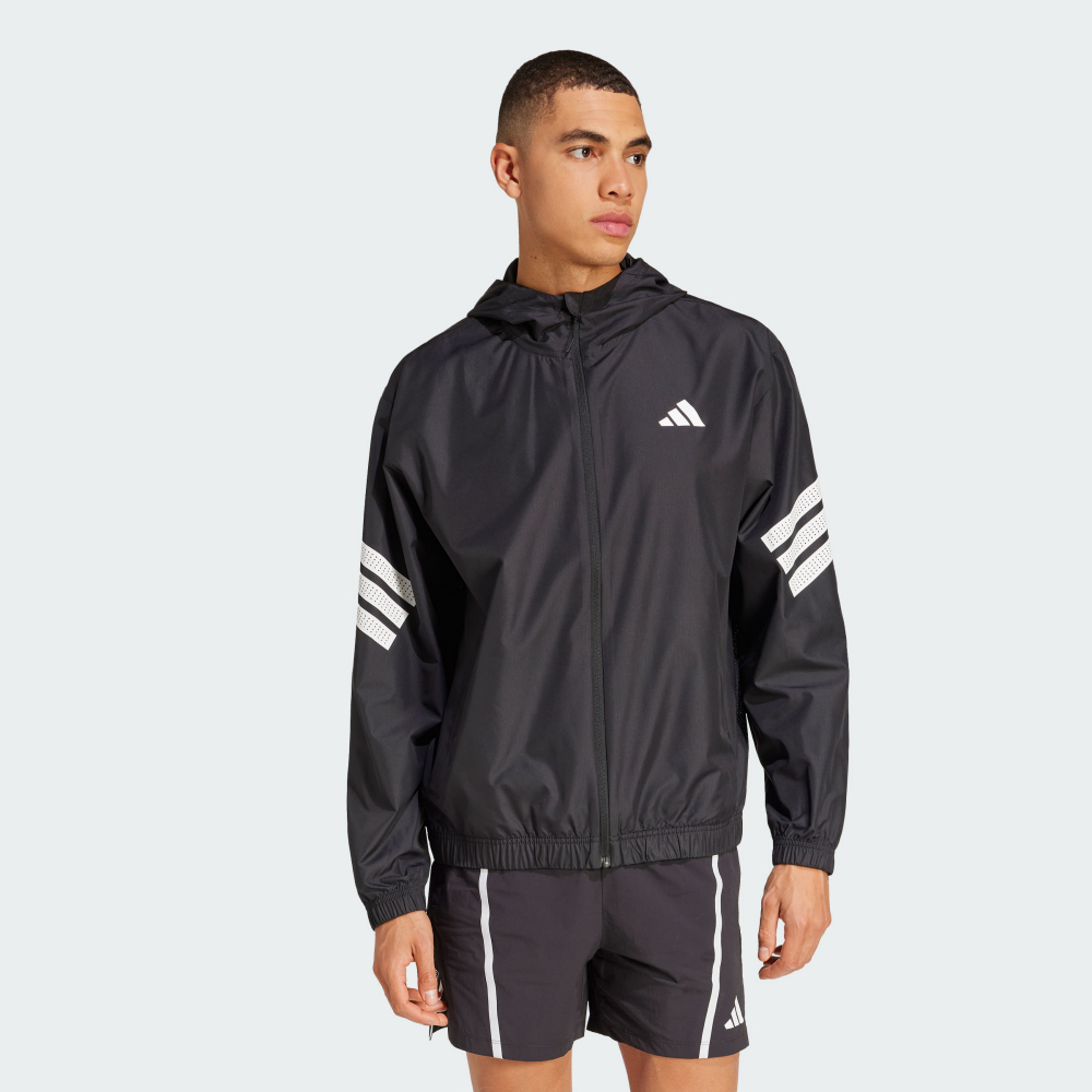 【ADIDAS】GYM+3S WNDBREAK 風衣外套 男 連帽 黑色-JM6753
