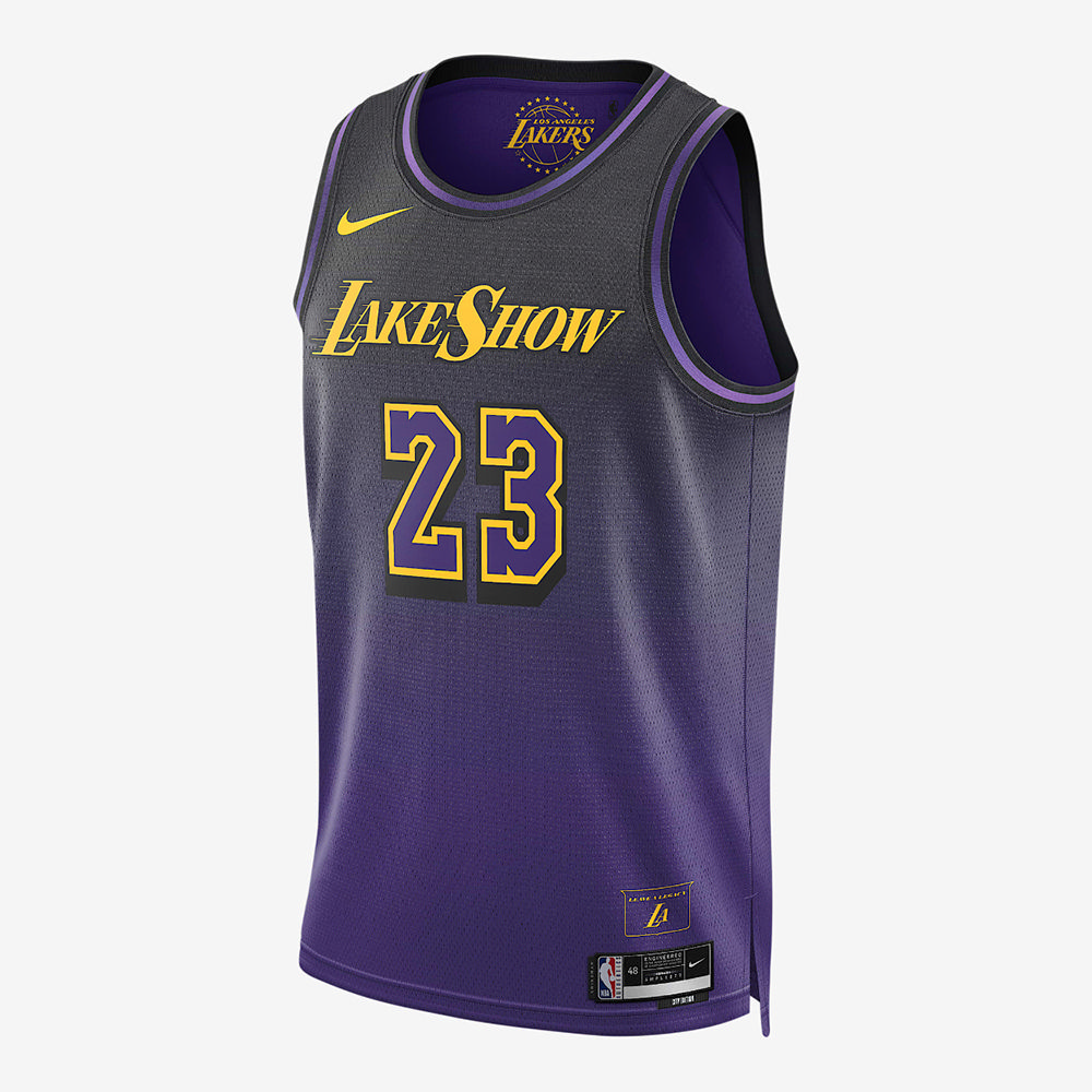 【NIKE】LAL MNK DF SWGMN JSY CE 24 男 籃球背心 NBA 球衣 湖人 LBJ 紫色-FQ4346504