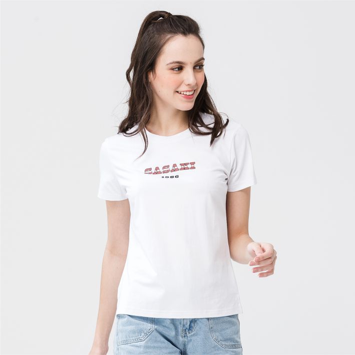 《Sasaki》(女款)冰絲涼感抗紫外線彈力棉質圓領短衫/641021