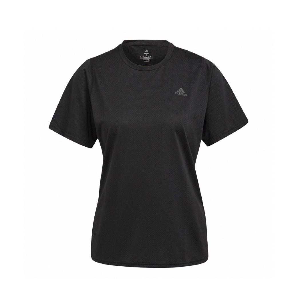 Adidas 短袖 Aeroready Running 女款 黑 愛迪達 反光 Logo 排汗 運動上衣 跑步 H57742