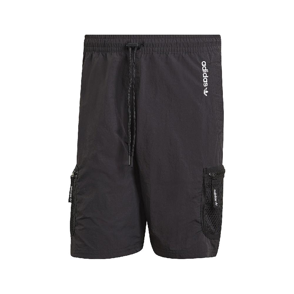 Adidas 短褲 Adventure 男款 黑 輕量 透氣 鬆緊 工裝 褲子 休閒 GN2341