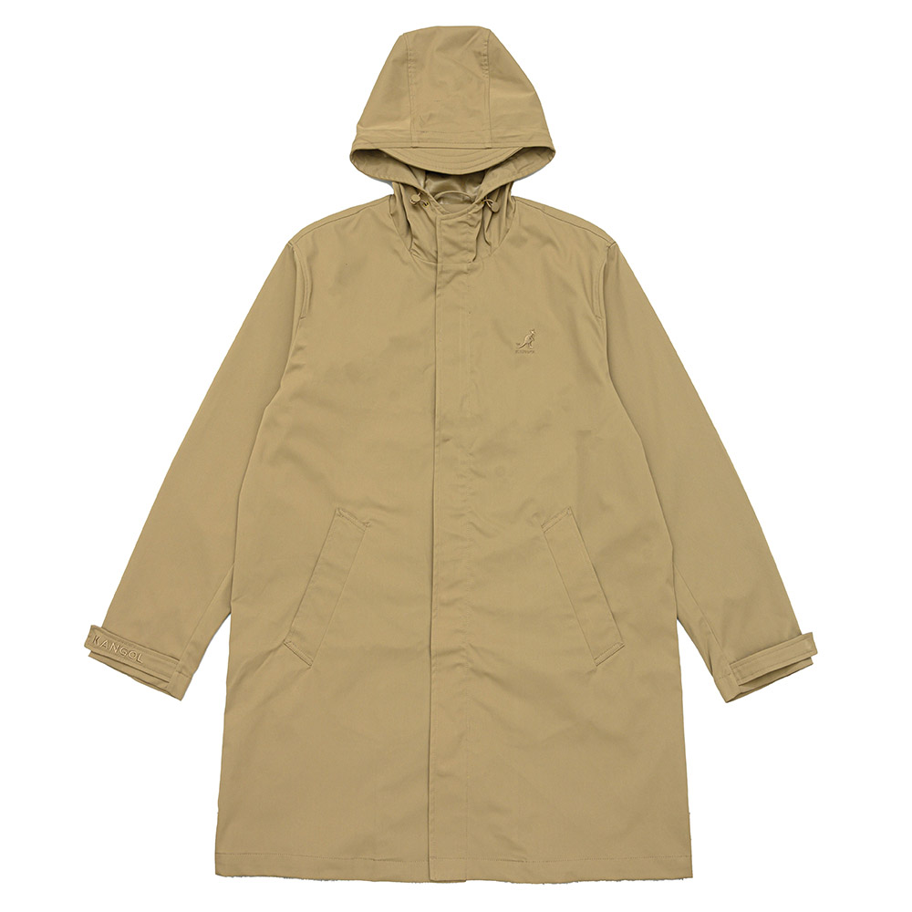 KANGOL 外套 長版 風衣 深卡其 中性 6255142030