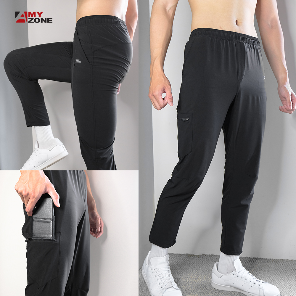 【A-MYZONE】男款-輕健行運動休閒輕薄舒適透氣登山褲