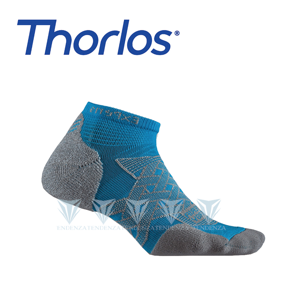 美國Thorlos XECU 雪豹能量壓縮短襪 水藍