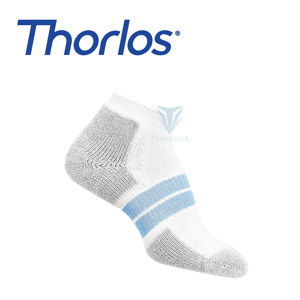 美國Thorlos 84N跑步襪 (女款) 白/水藍