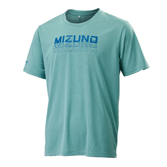 Mizuno [32TAB01029 男 短袖 上衣 T恤 運動 休閒 舒適 透氣 美津濃 蒼綠