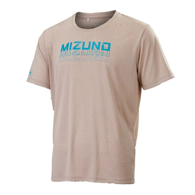 Mizuno [32TAB01048 男 短袖 上衣 T恤 運動 休閒 舒適 透氣 美津濃 奶茶