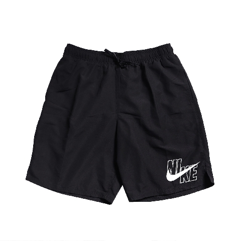 Nike 短褲 Logo Lap Board shorts 男 運動休閒 膝上 口袋 基本款 海灘褲 黑 白 NESSA565-001