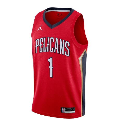 Nike 球衣 New Orleans Pelicans 男款 喬丹 NBA 紐澳良 鵜鶘 籃球 背心 紅 藍 CV9486-660