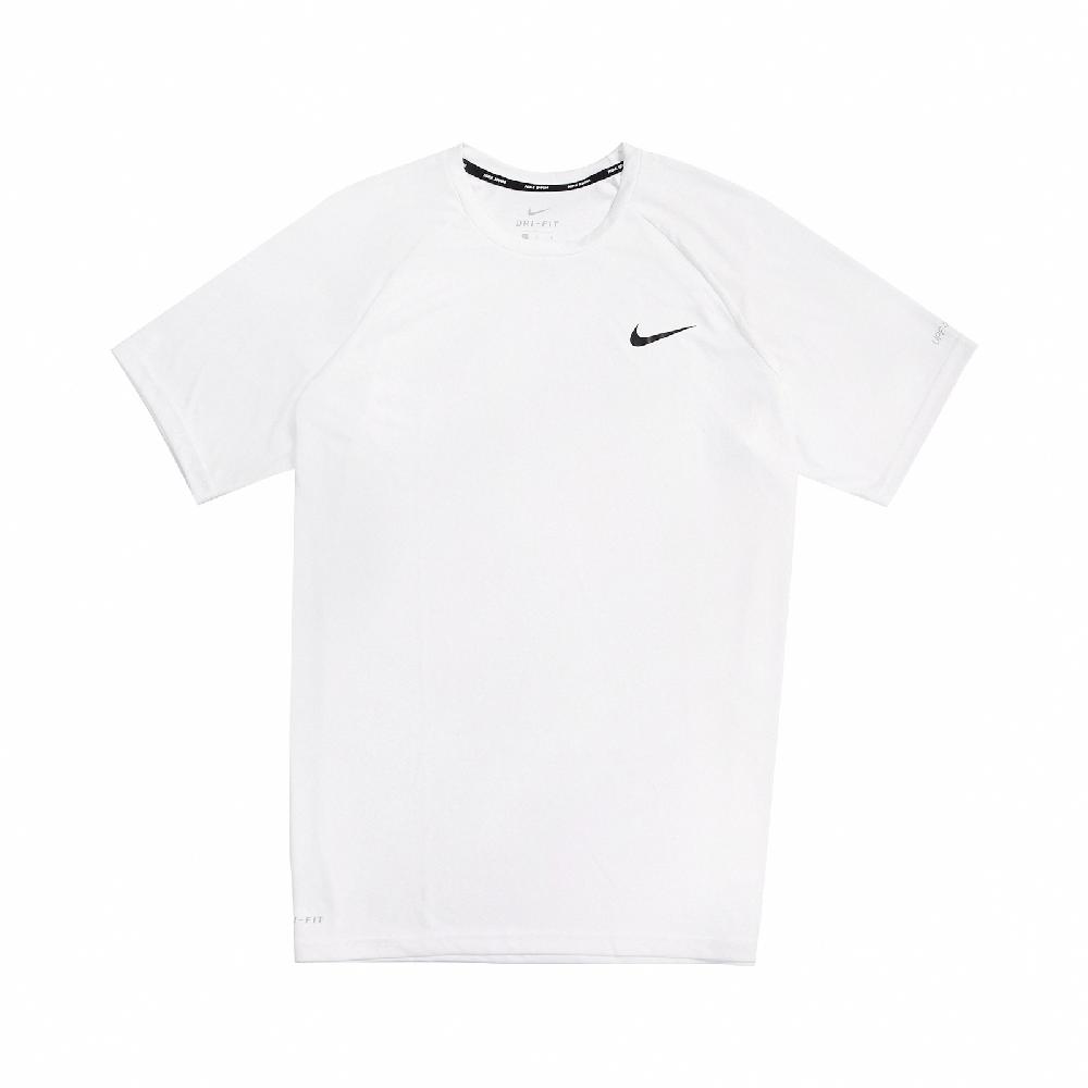 Nike T恤 Essential Hydroguard 男款 運動休閒 短T 基本款 圓領 穿搭 防曬衣 白 黑 NESSA586-100