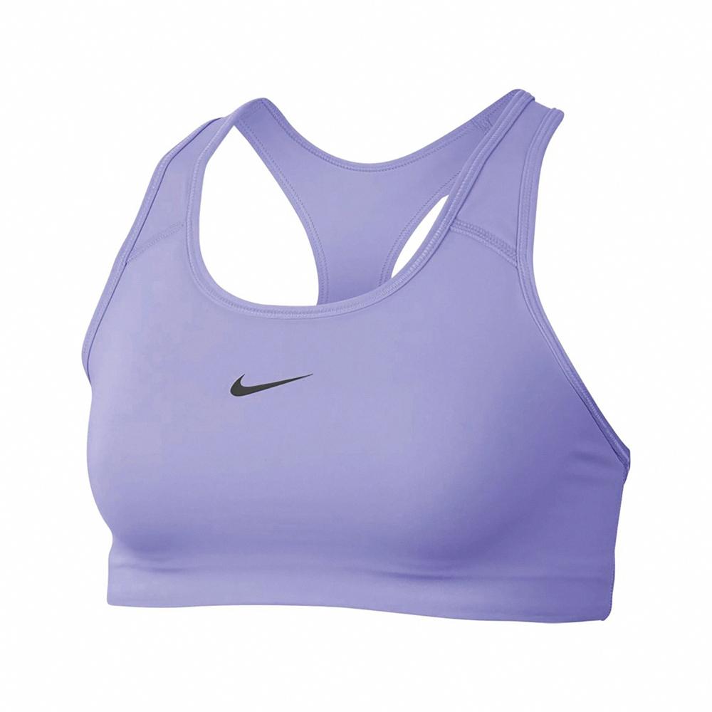 Nike 運動內衣 1-Piece Pad Bra 女款 中度支撐 健身 重訓 瑜珈 吸濕排汗 紫 黑 BV3637-569
