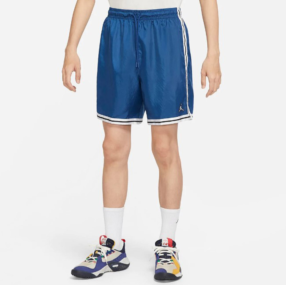NIKE 短褲 籃球褲 JORDAN SPORT DRI-FIT 滑面 藍色 滾邊 DQ7355-493
