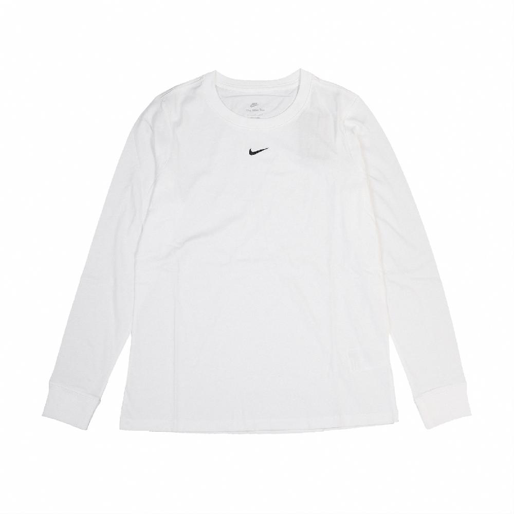 Nike 大學T NSW Shirts 基本款 女款 輕盈 純棉 圓領 刺繡LOGO 白 黑 DC9834-100