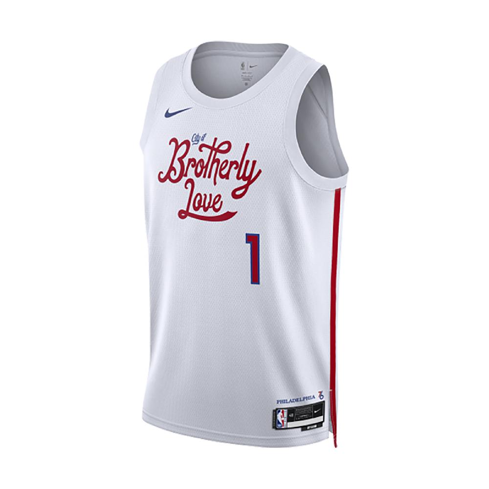 Nike 球衣 NBA 男款 白 紅 費城 76人 運動 無袖上衣 籃球 背心 哈登 復刻 DO9606-107