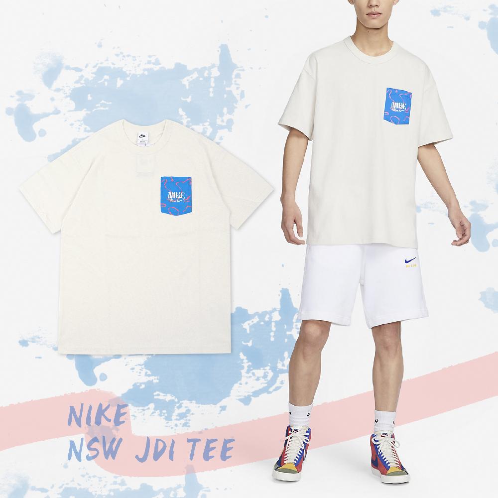 Nike 短袖 NSW Tee 男款 白 藍 短T 厚磅 寬版 純棉 FJ7681-030