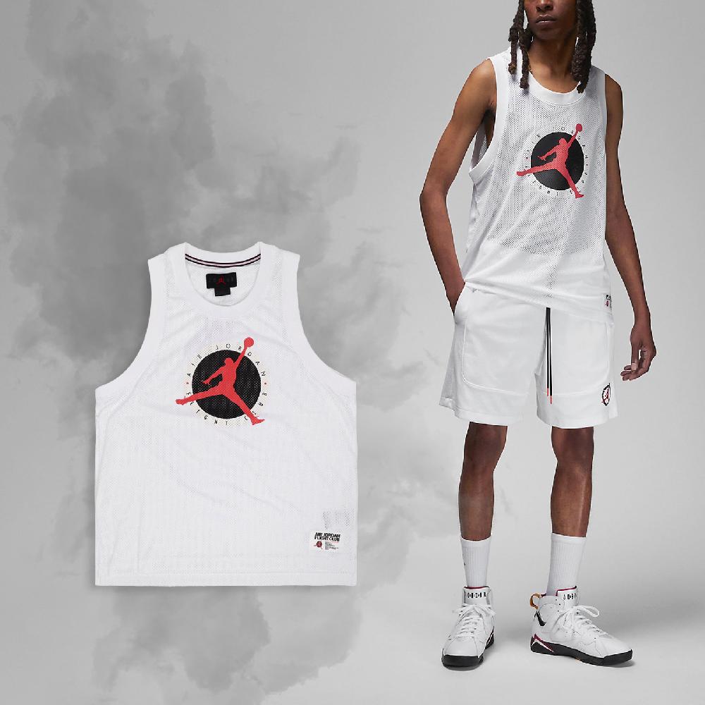 Nike 球衣 Jordan Flight MVP 白 紅 男款 無袖 喬丹 透氣 背心 籃球 DX9729-100