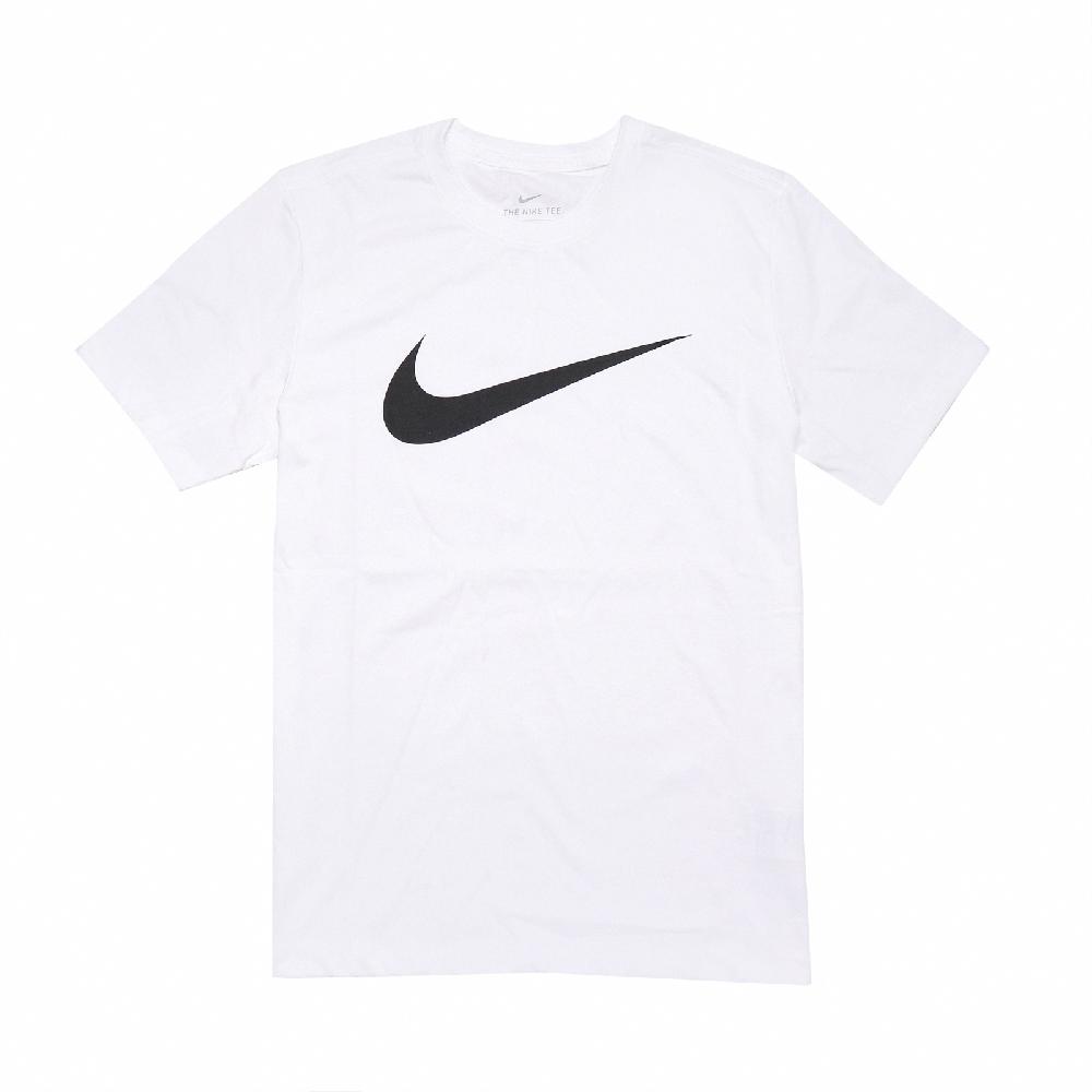 Nike 短袖T恤 NSW Swoosh 白 黑 男款 短T 棉T 運動 休閒 DC5095-100