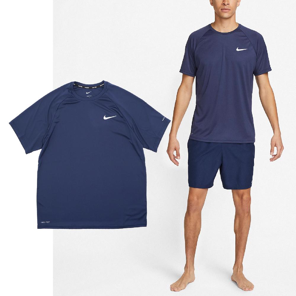 Nike 耐吉 短袖 Essential 男款 深藍 短T 防曬衣 抗UV 吸濕排汗 速乾 小勾 NESSA586-440