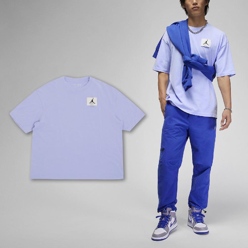 Nike 耐吉 短袖 Jordan Flight Essential 男款 淺藍 白 寬鬆 刺繡 短T 喬丹 飛人 DZ0605-425