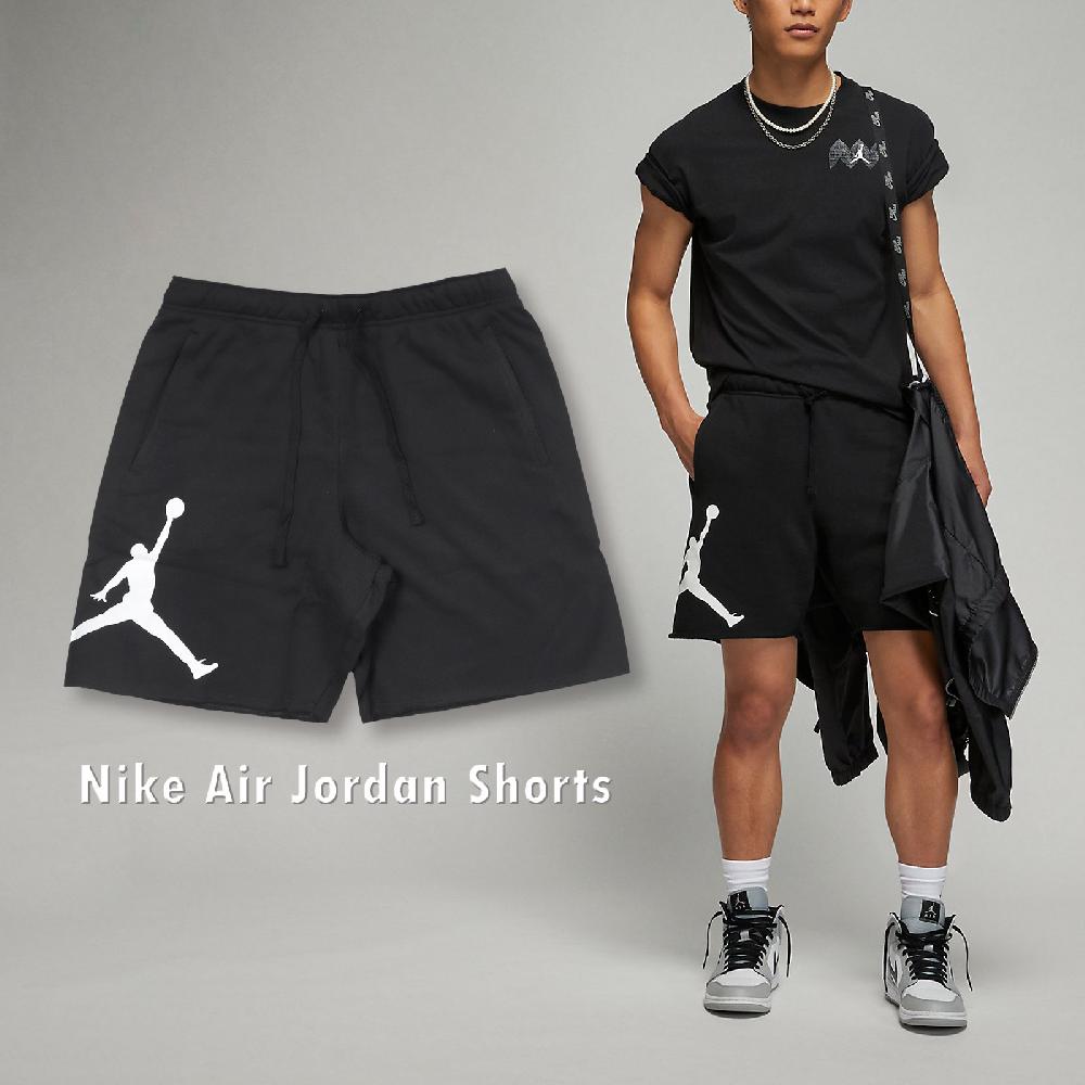 Nike 短褲 Jordan Essential 男款 黑 白 喬丹 飛人 褲管磨毛 休閒 運動褲 DV5028-010