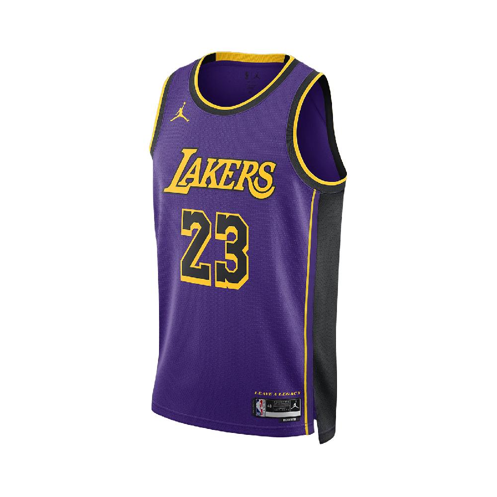 Nike 耐吉 球衣 LeBron James 湖人 NBA Jersey 紫 黃 籃球背心 LBJ 網眼 DO9530-508