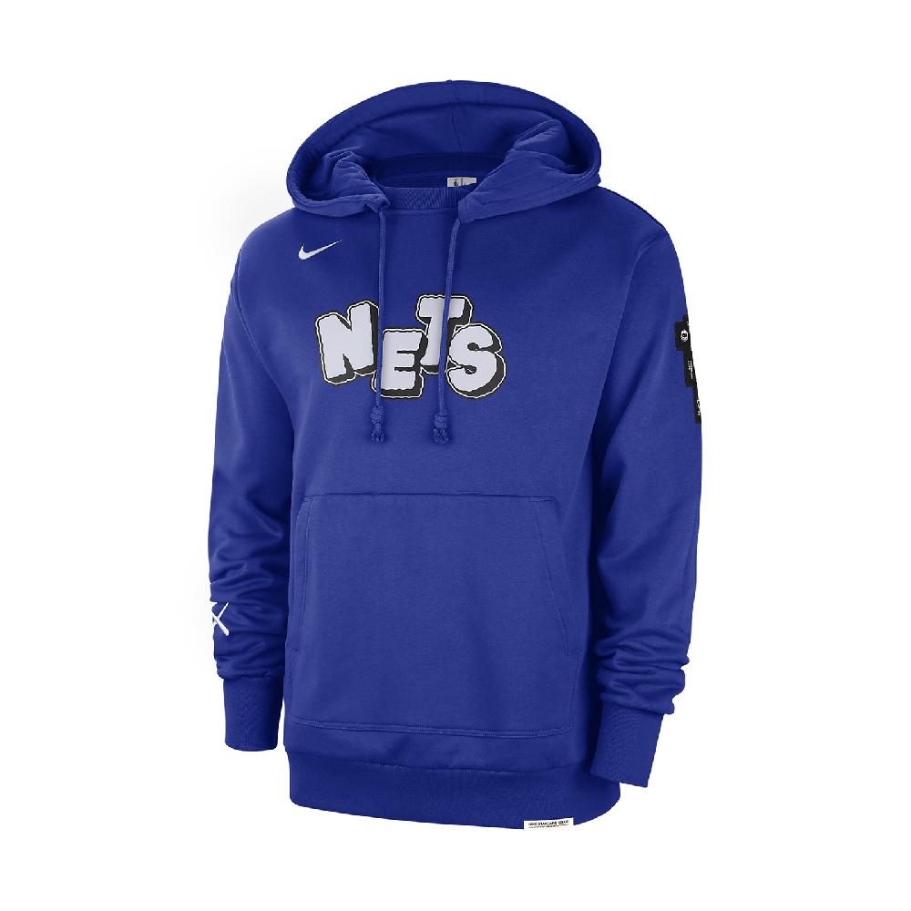 Nike 耐吉 x KAWS 帽T Brooklyn Nets NBA 城市版 男款 藍 籃網 連帽上衣 FB4441-495