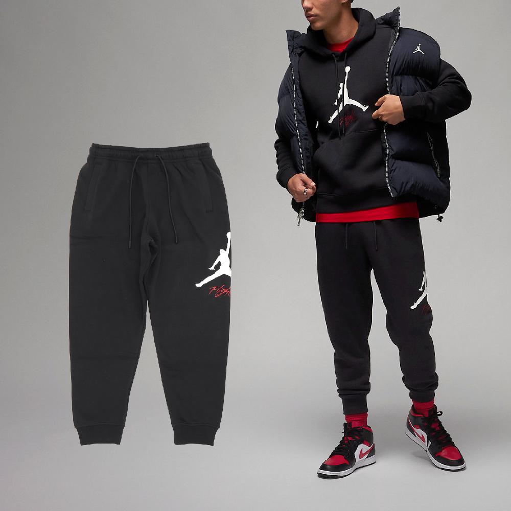 Nike 耐吉 長褲 Jordan Essentials Pants 男款 黑 紅 內刷毛 抽繩 縮口 褲子 喬丹 FD7346-010