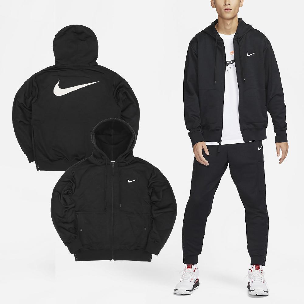 Nike 耐吉 外套 Therma-FIT Full-Zip 男款 黑 白 連帽 保暖 大Logo 拉鍊口袋 FB7116-010