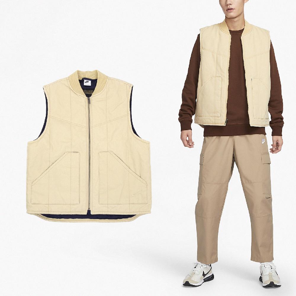 Nike 耐吉 背心 Life Vest 男款 象牙白 帆布 寬鬆 水洗 做舊 外套 風衣 FQ1862-252