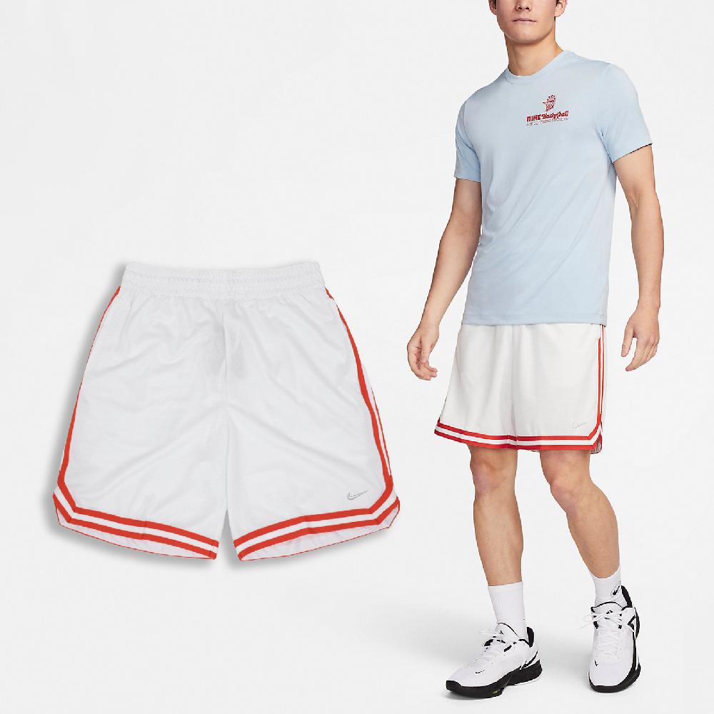 Nike 耐吉 球褲 DNA 男款 白 紅 速乾 網眼 抽繩 拉鍊口袋 籃球 運動 短褲 FN2652-121