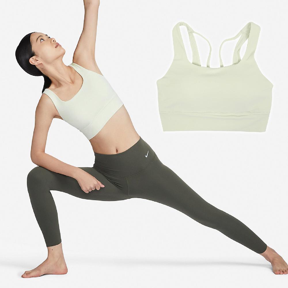 Nike 耐吉 運動內衣 Alate Ellipse 綠 灰 中強度支撐 速乾 縫入式襯墊 瑜珈 健身 DO6620-020