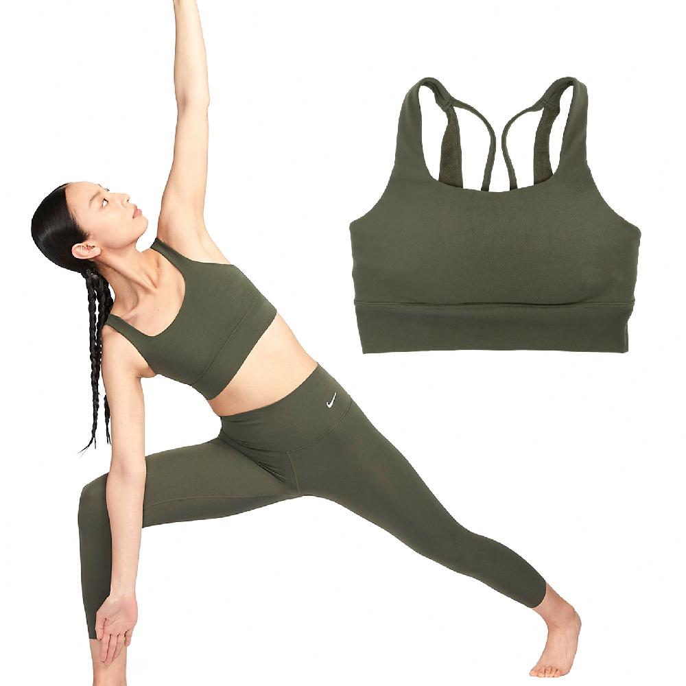 Nike 耐吉 運動內衣 Alate Ellipse 綠 灰 中強度支撐 速乾 縫入式襯墊 瑜珈 健身 DO6620-325