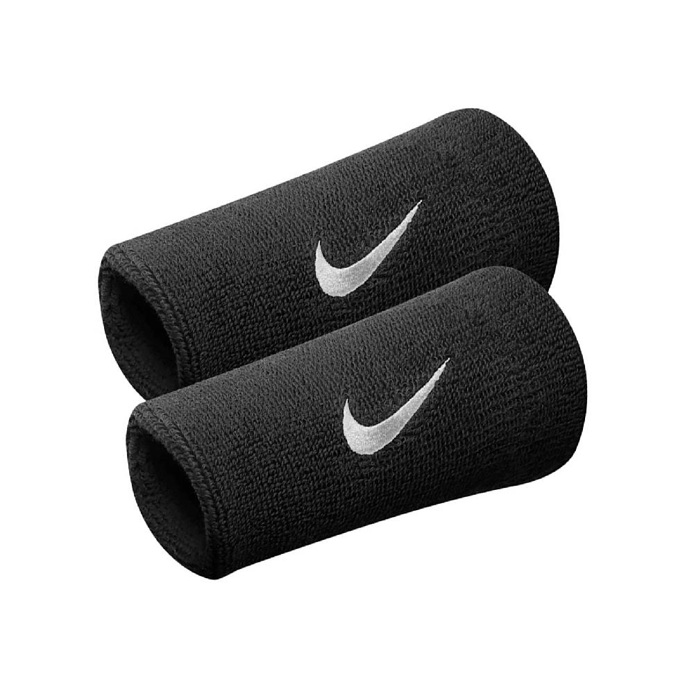 Nike 耐吉 護腕 Swoosh Doublewide Wristbands 黑 白 棉質 吸汗 運動 訓練 護具 NNN0501-0OS