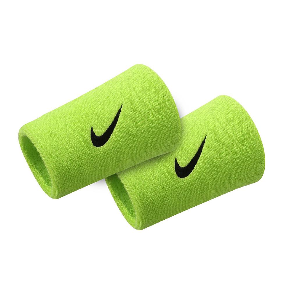 Nike 耐吉 護腕 Swoosh Doublewide Wristbands 綠 黑 棉質 吸汗 運動 訓練 護具 NNN0571-0OS