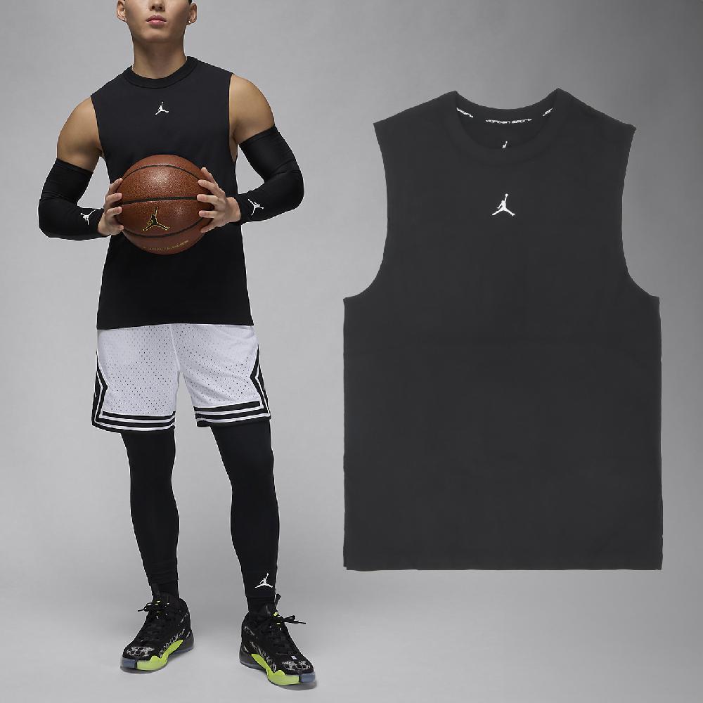 Nike 耐吉 背心 Jordan Sport 男款 黑 白 速乾 開衩 運動 籃球 無袖 FN5857-010